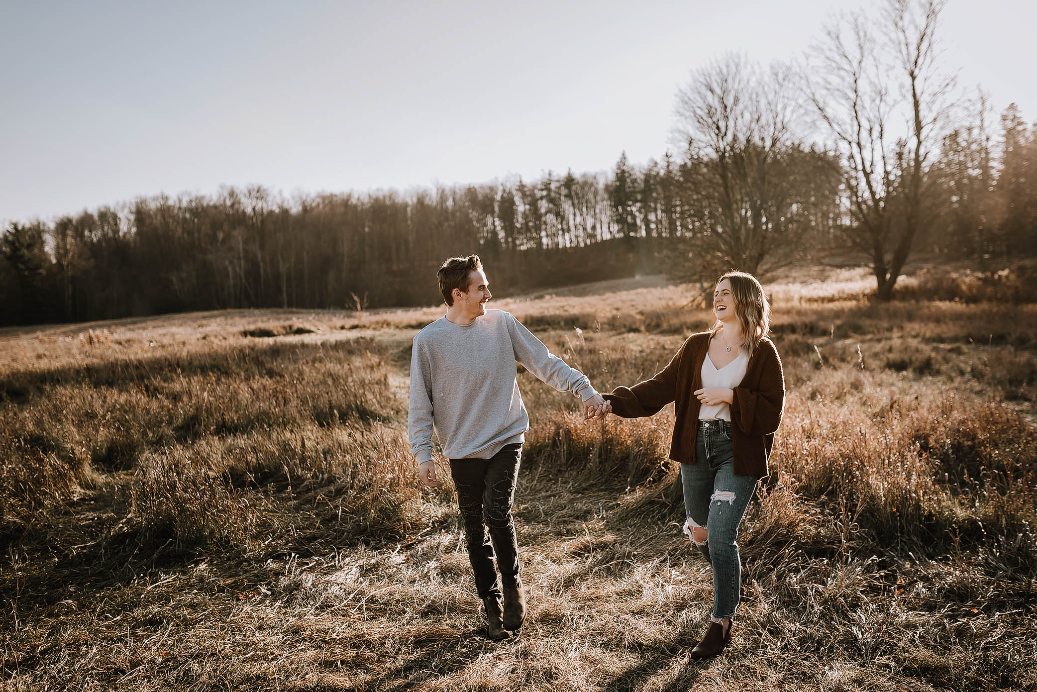 sunset couple shoot