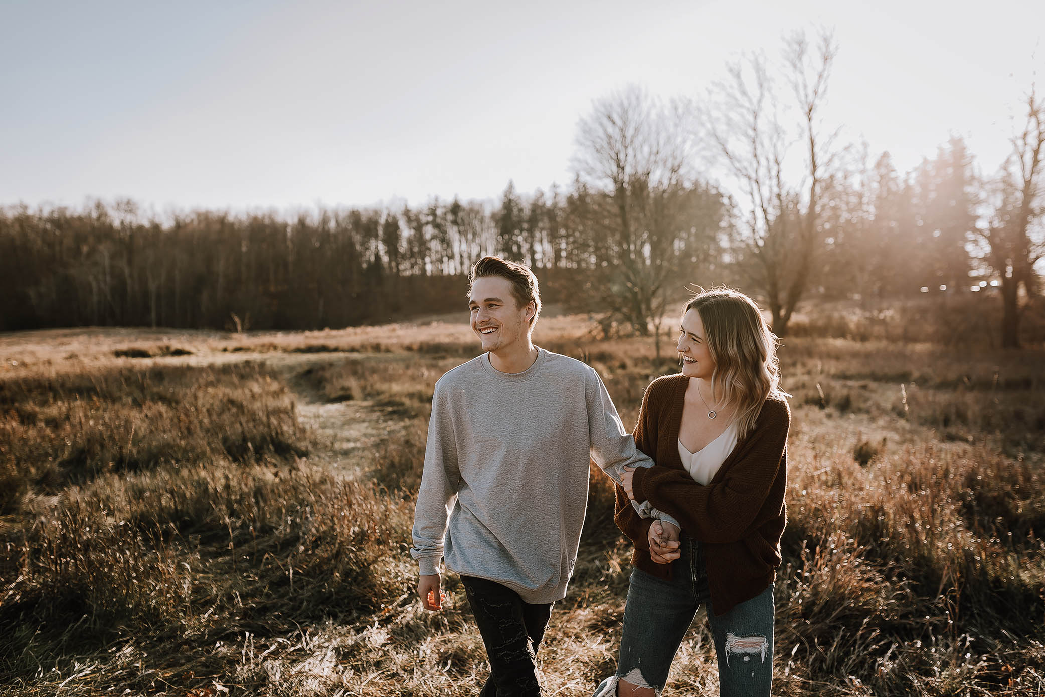 sunset couple shoot