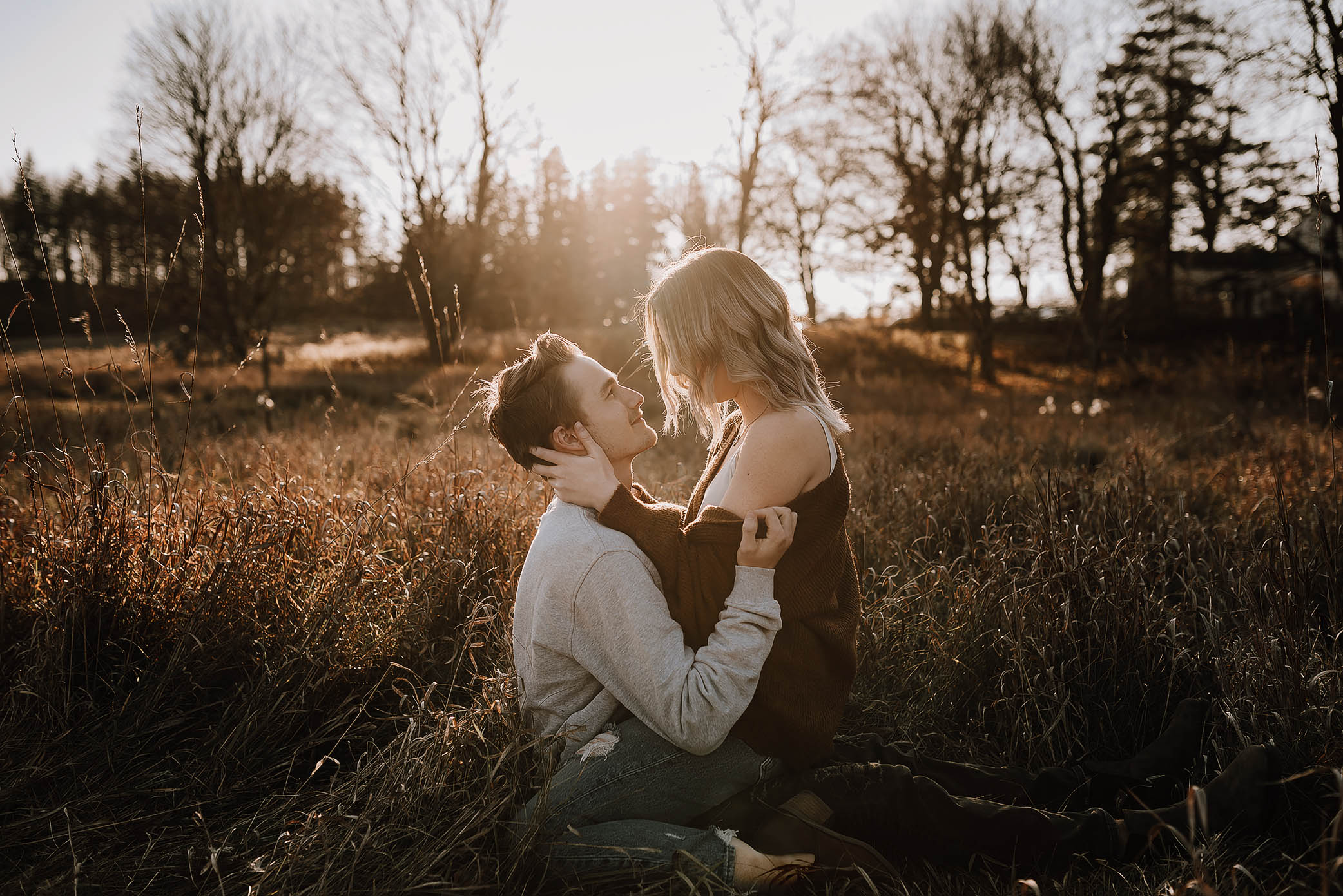 sunset couple shoot