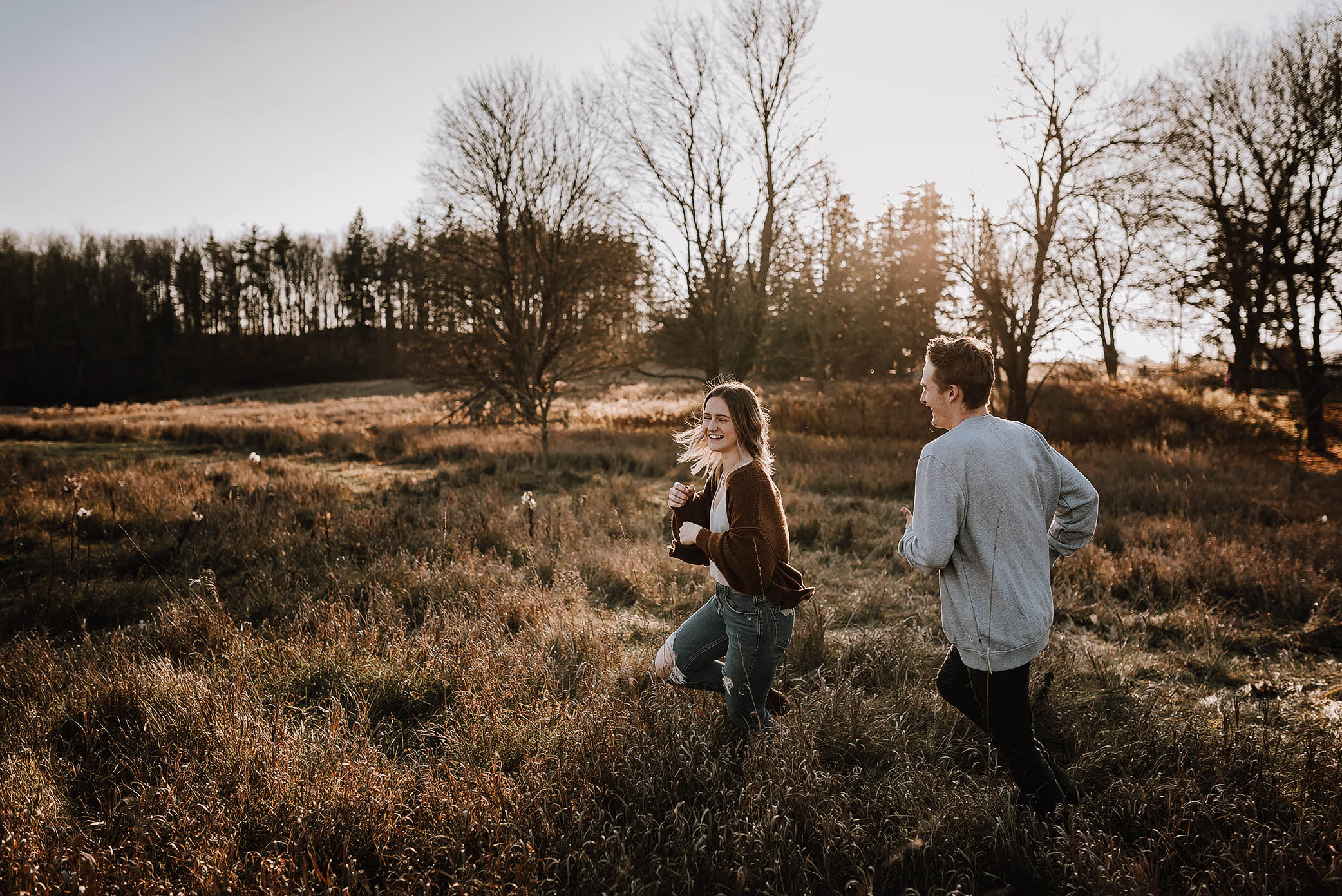 sunset couple shoot