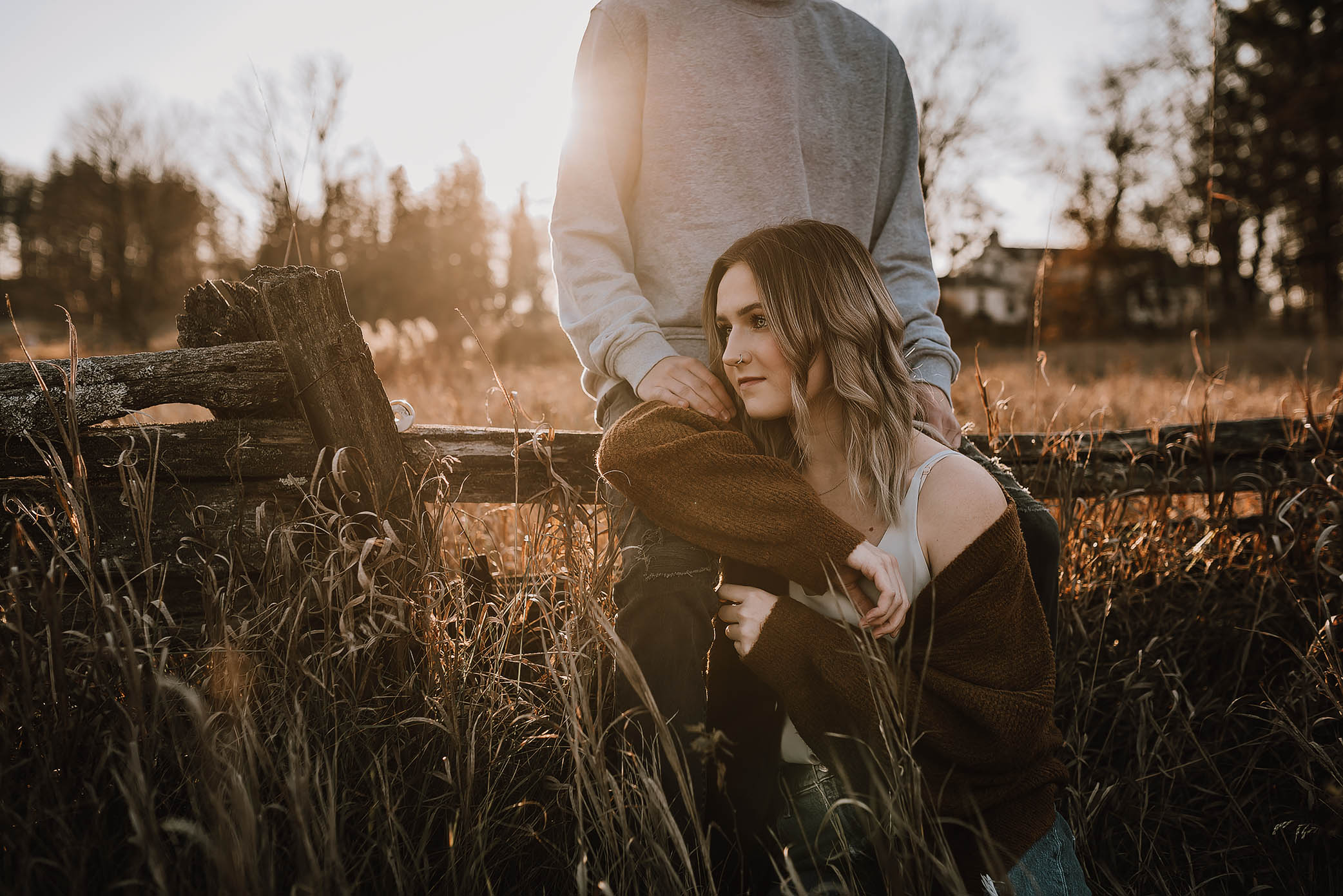 sunset couple shoot