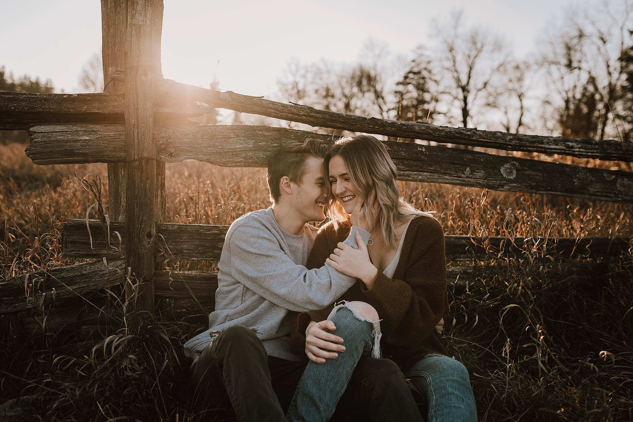 sunset couple shoot