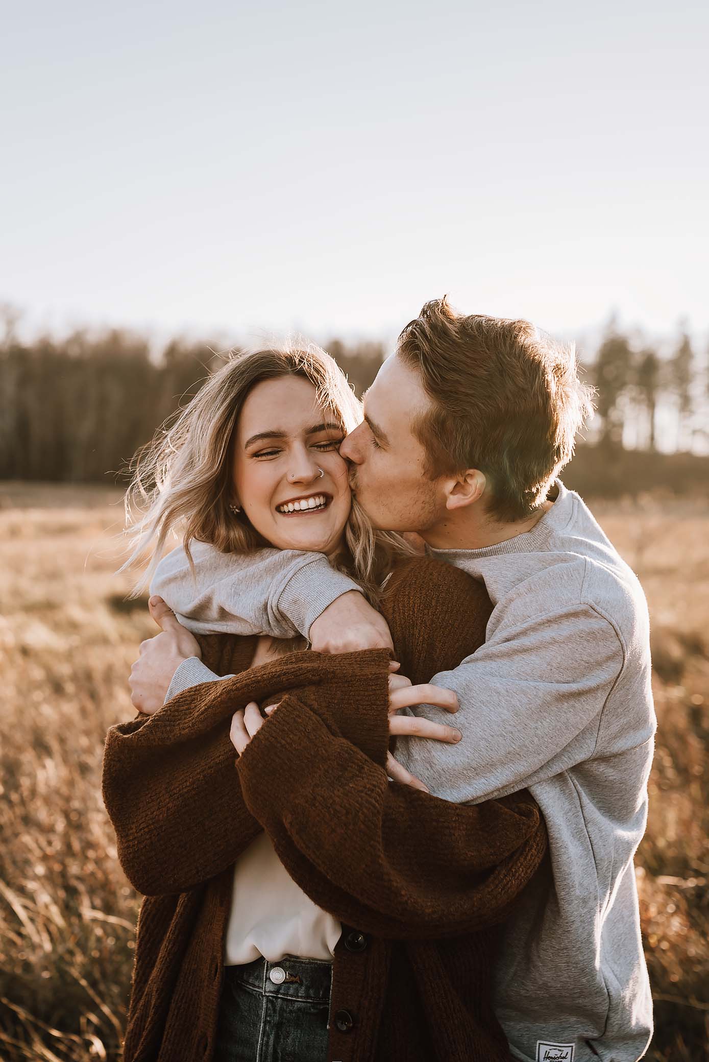 sunset couple shoot