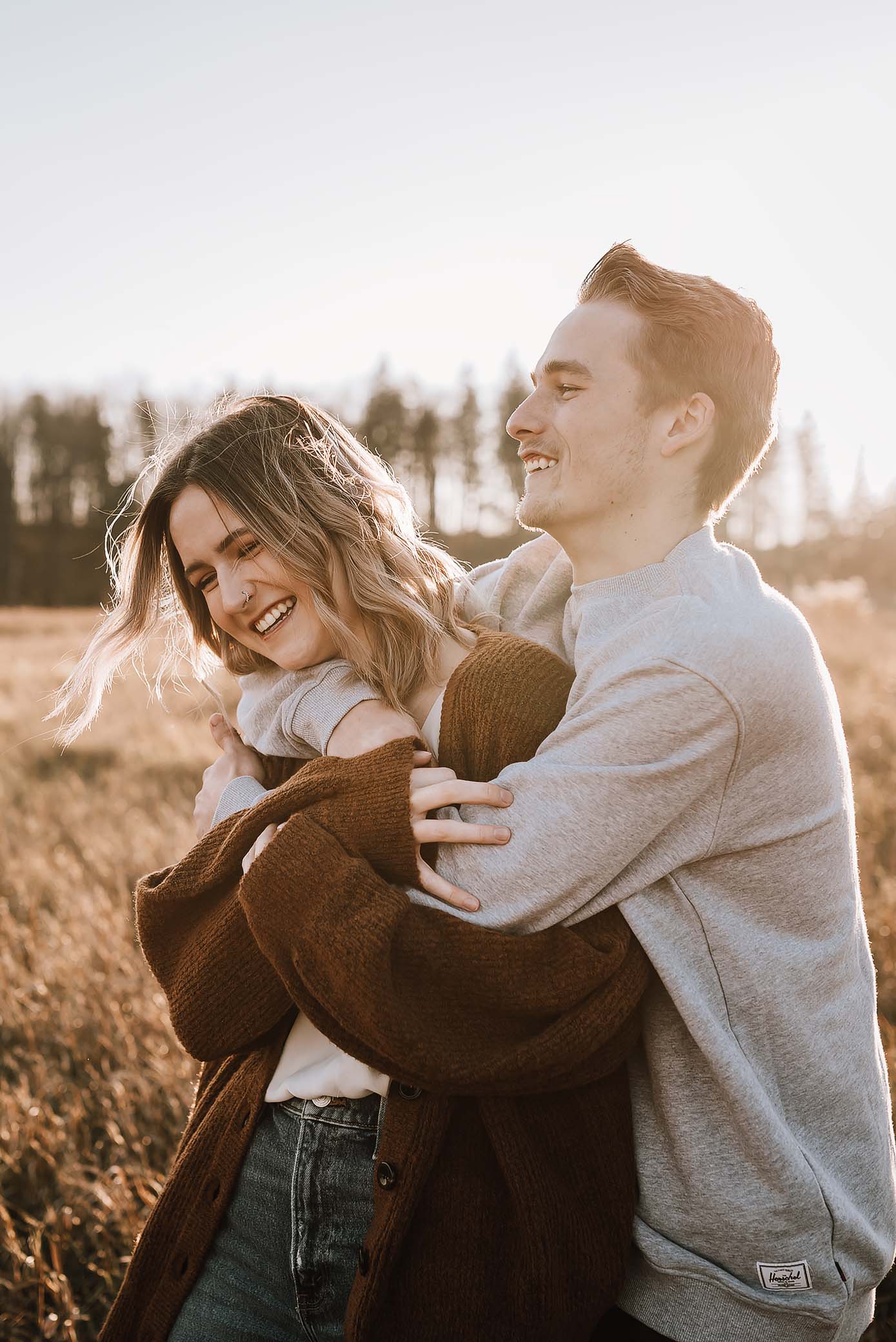 sunset couple shoot