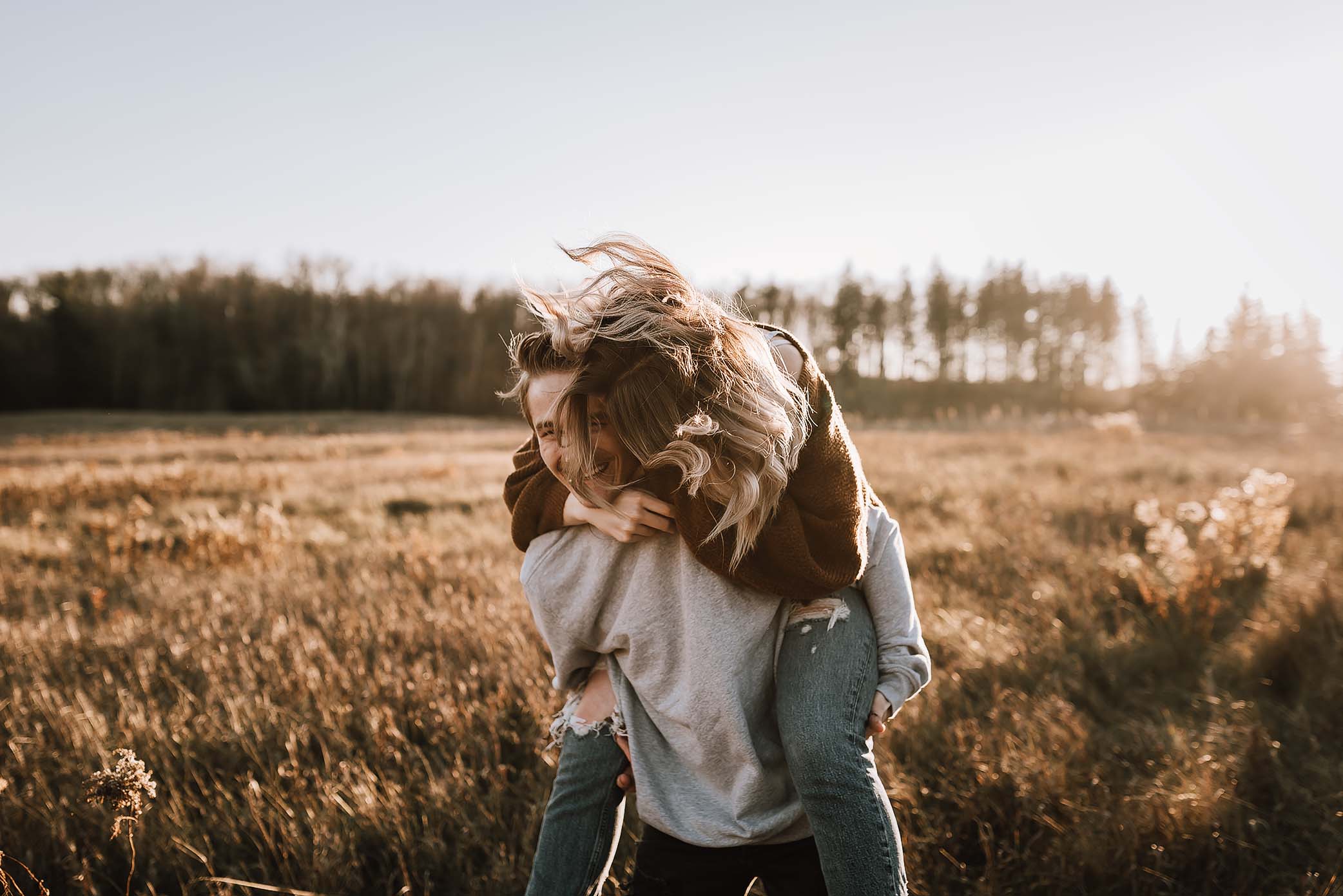 sunset couple shoot