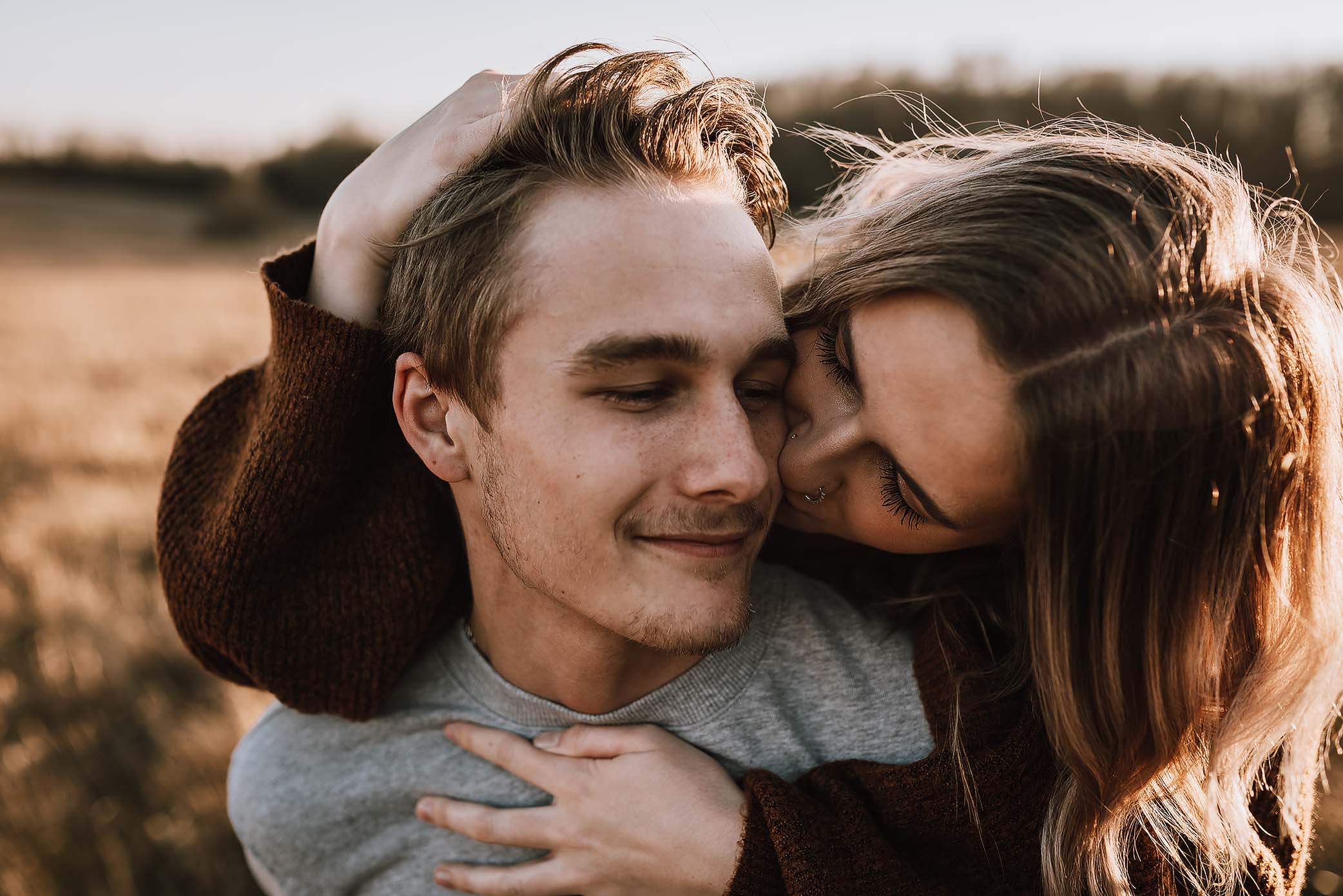 sunset couple shoot