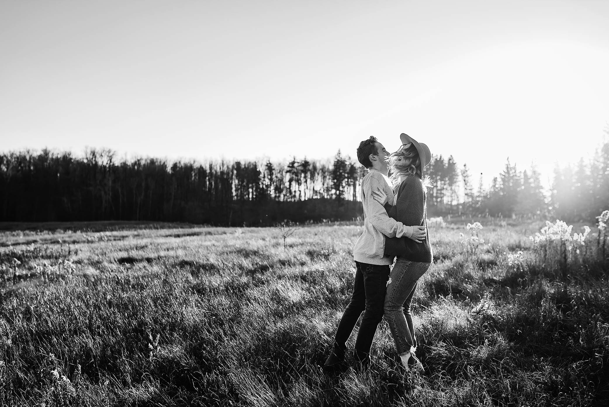 sunset couple shoot