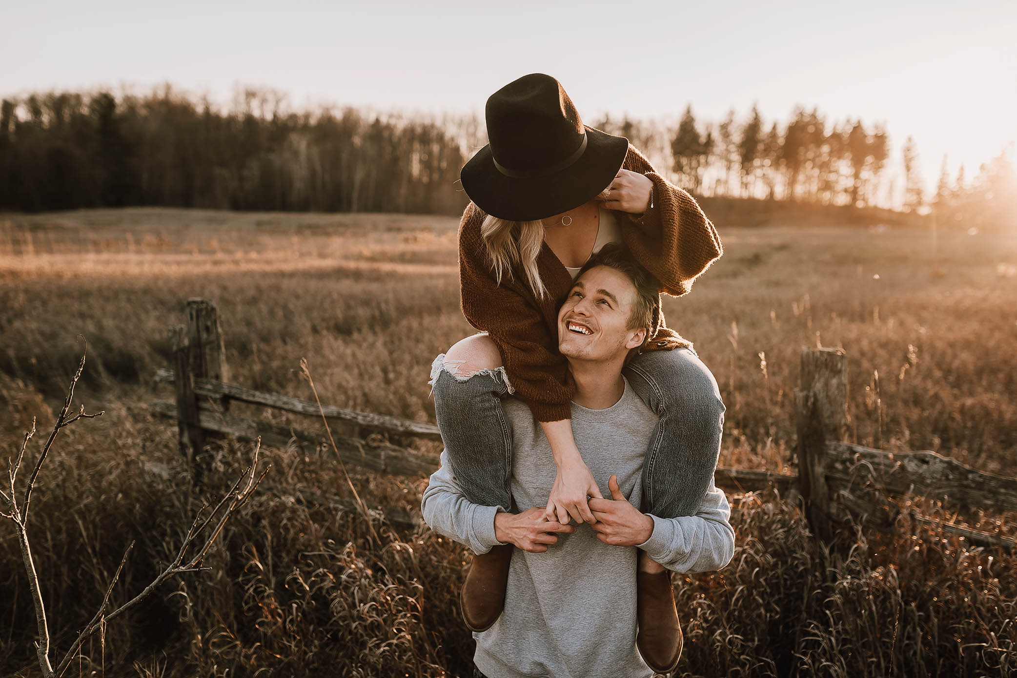 sunset couple shoot