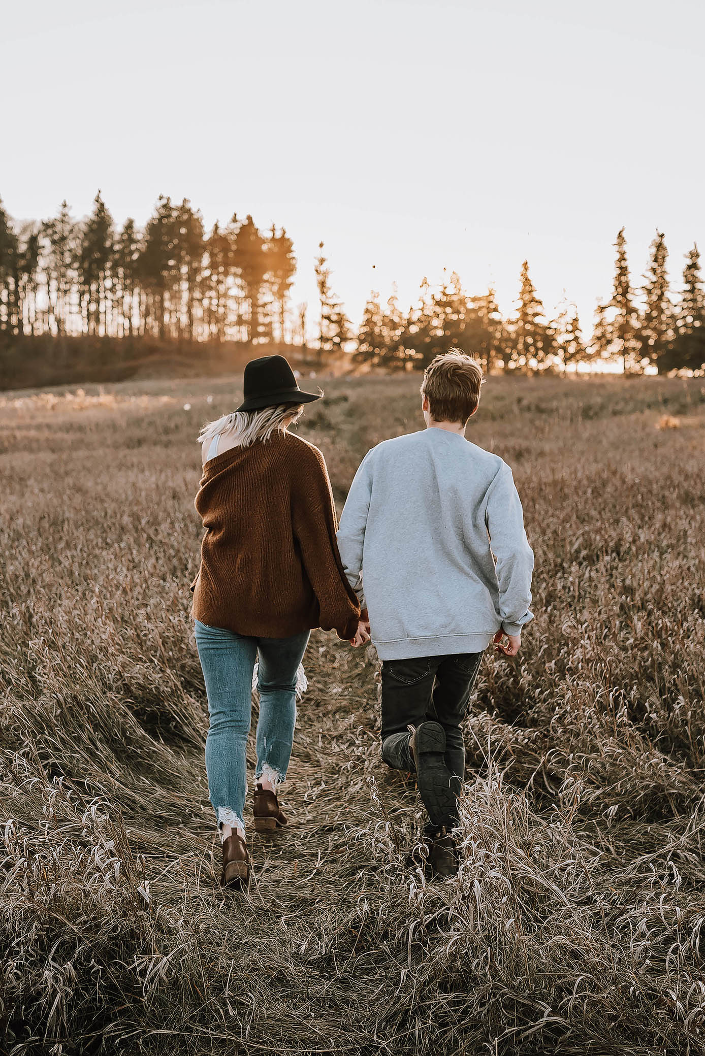 sunset couple shoot