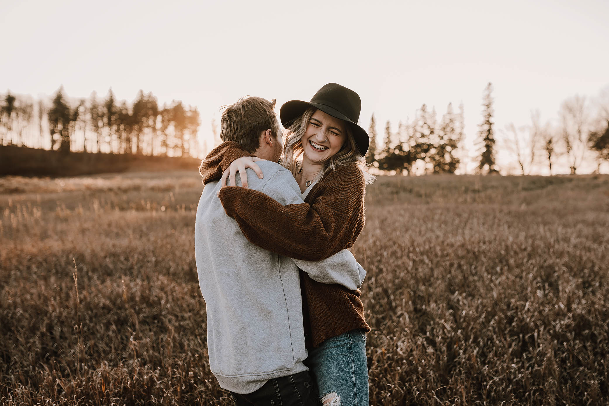 sunset couple shoot