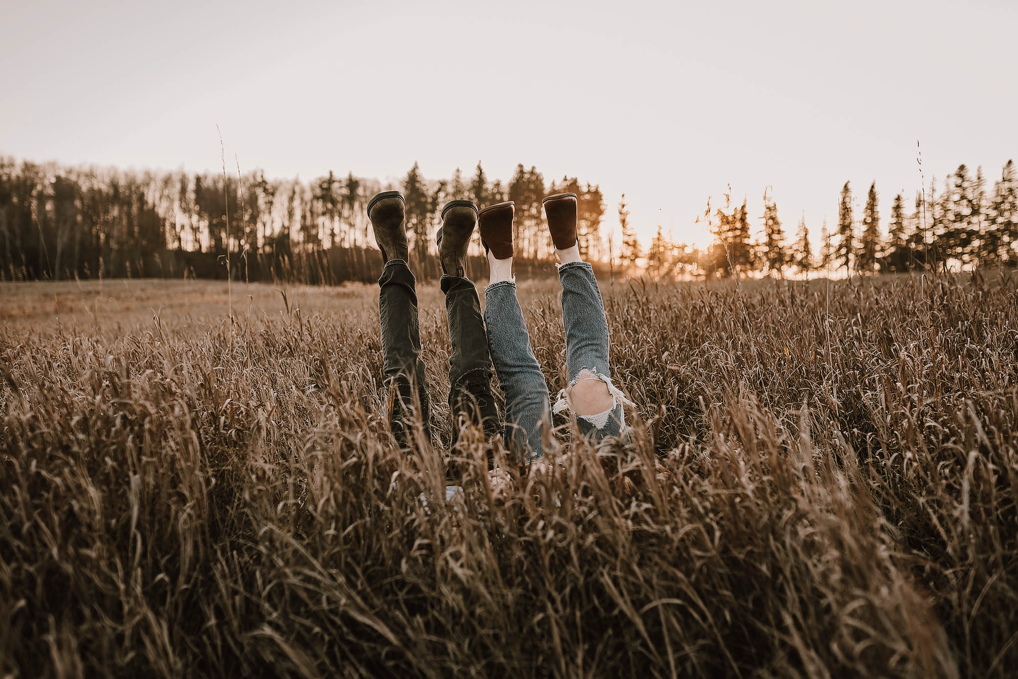 sunset couple shoot