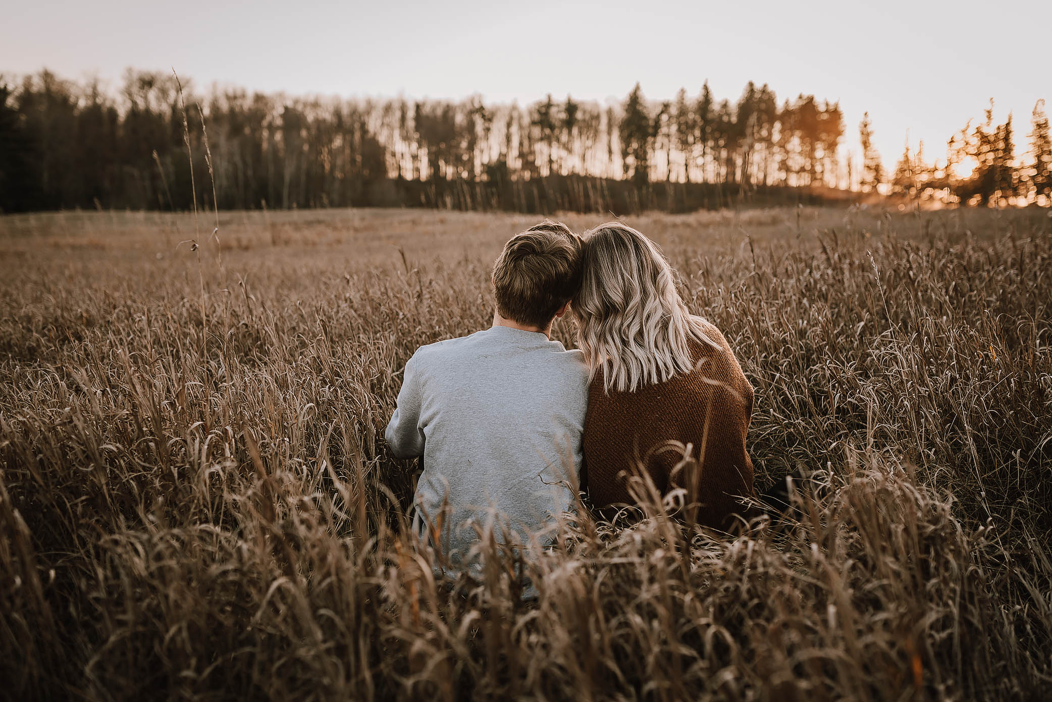 sunset couple shoot