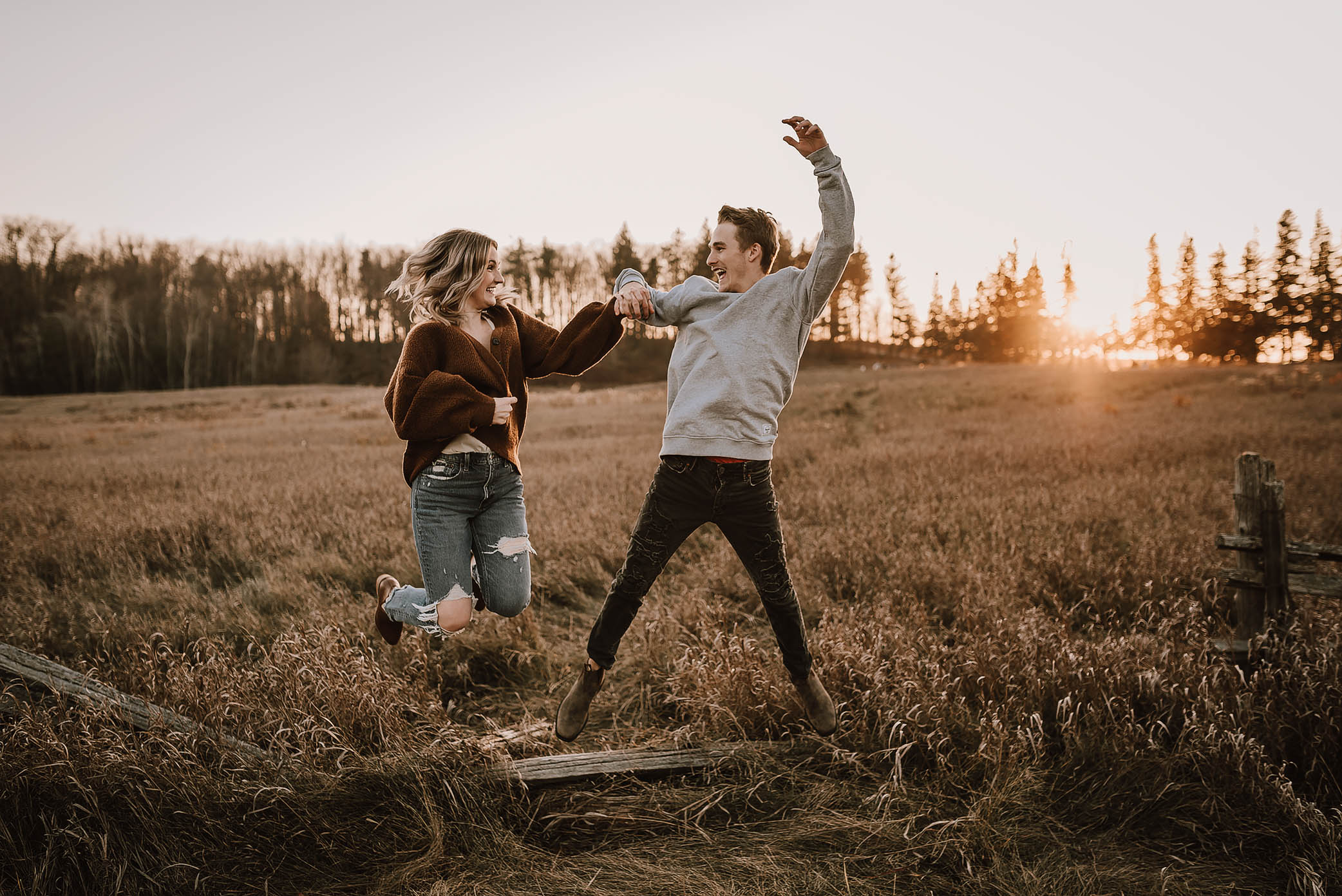 sunset couple shoot