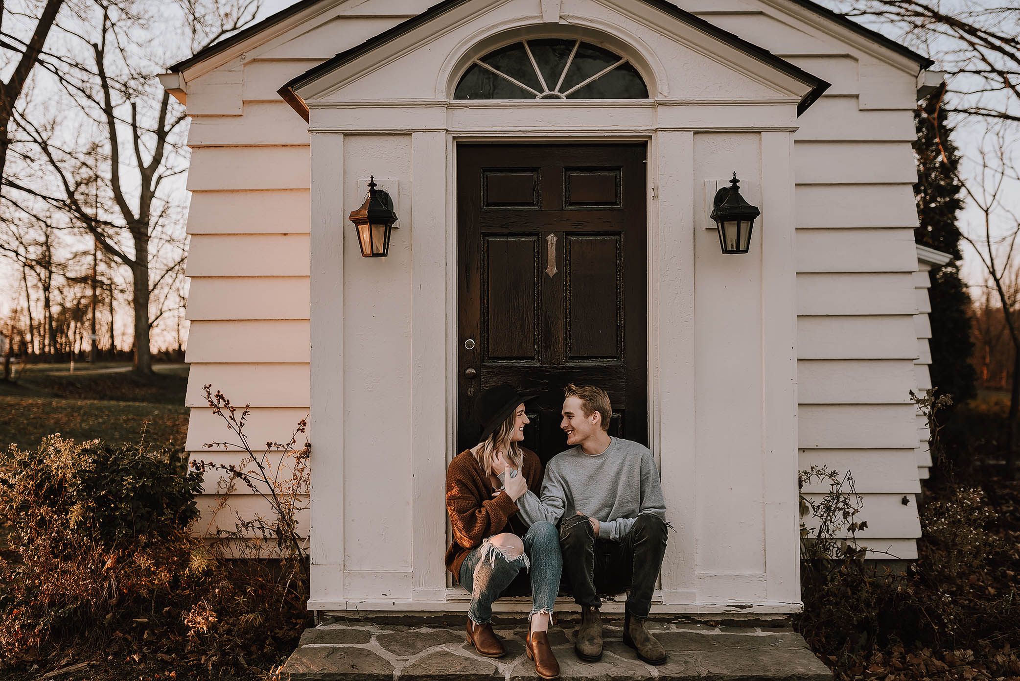 sunset couple shoot