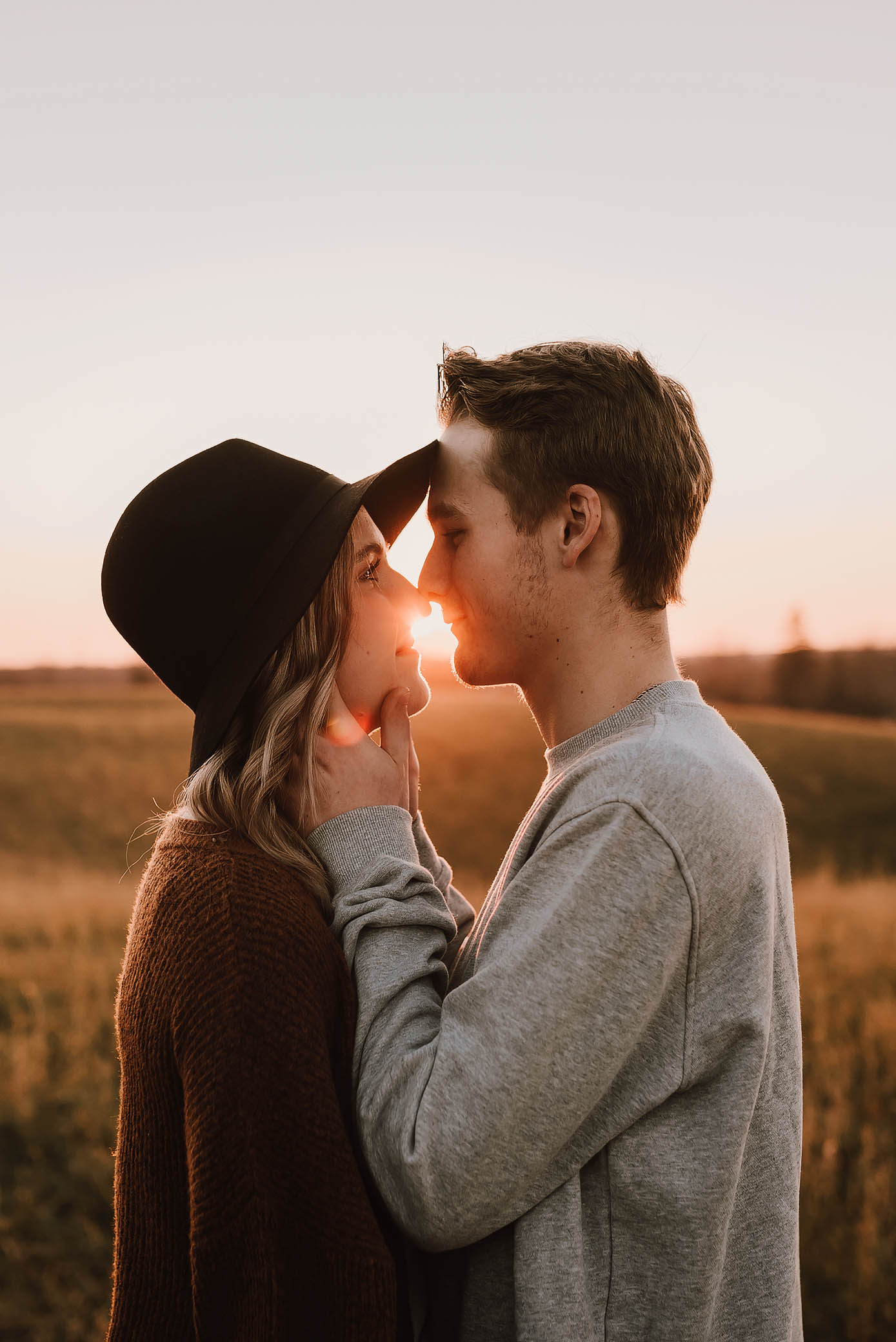 sunset couple shoot