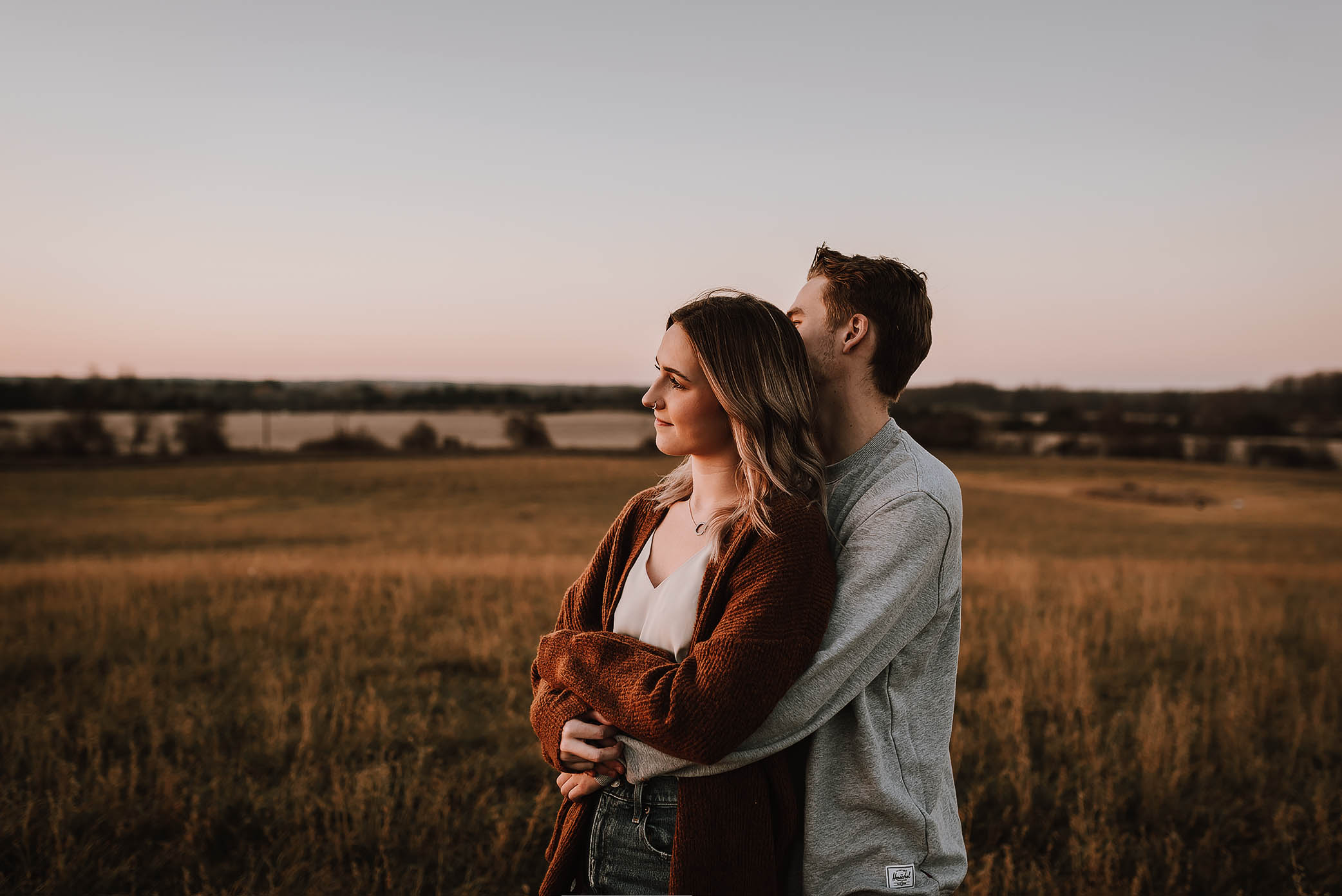 sunset couple shoot