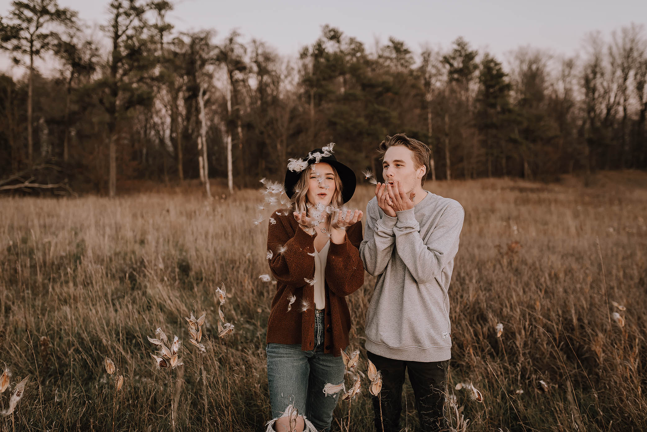 sunset couple shoot