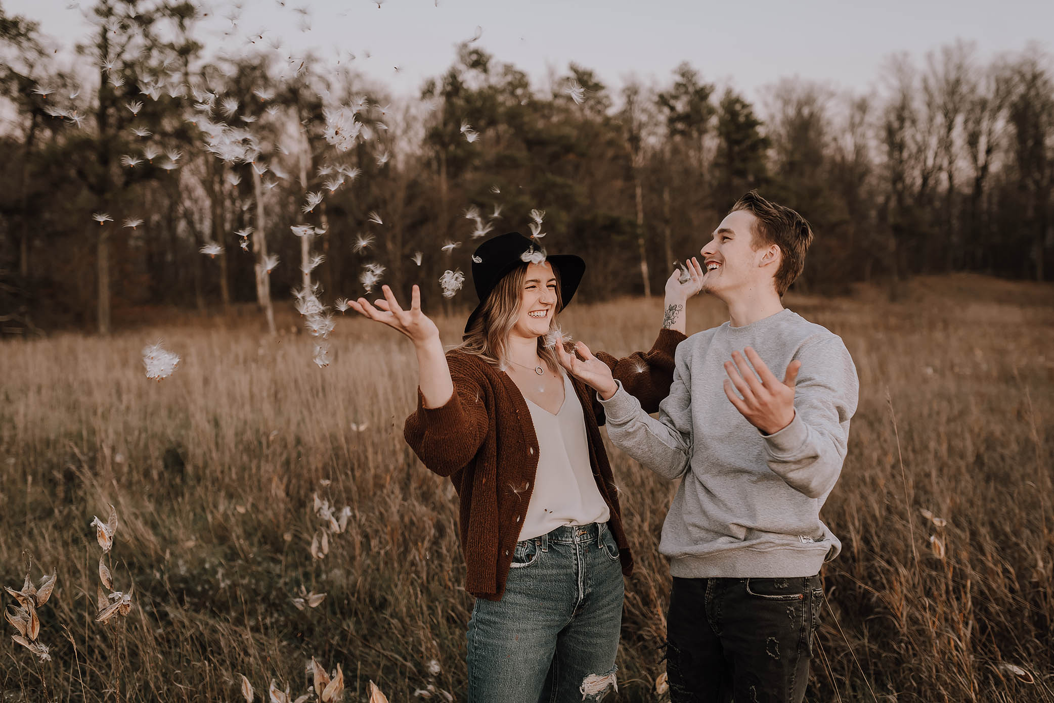 sunset couple shoot