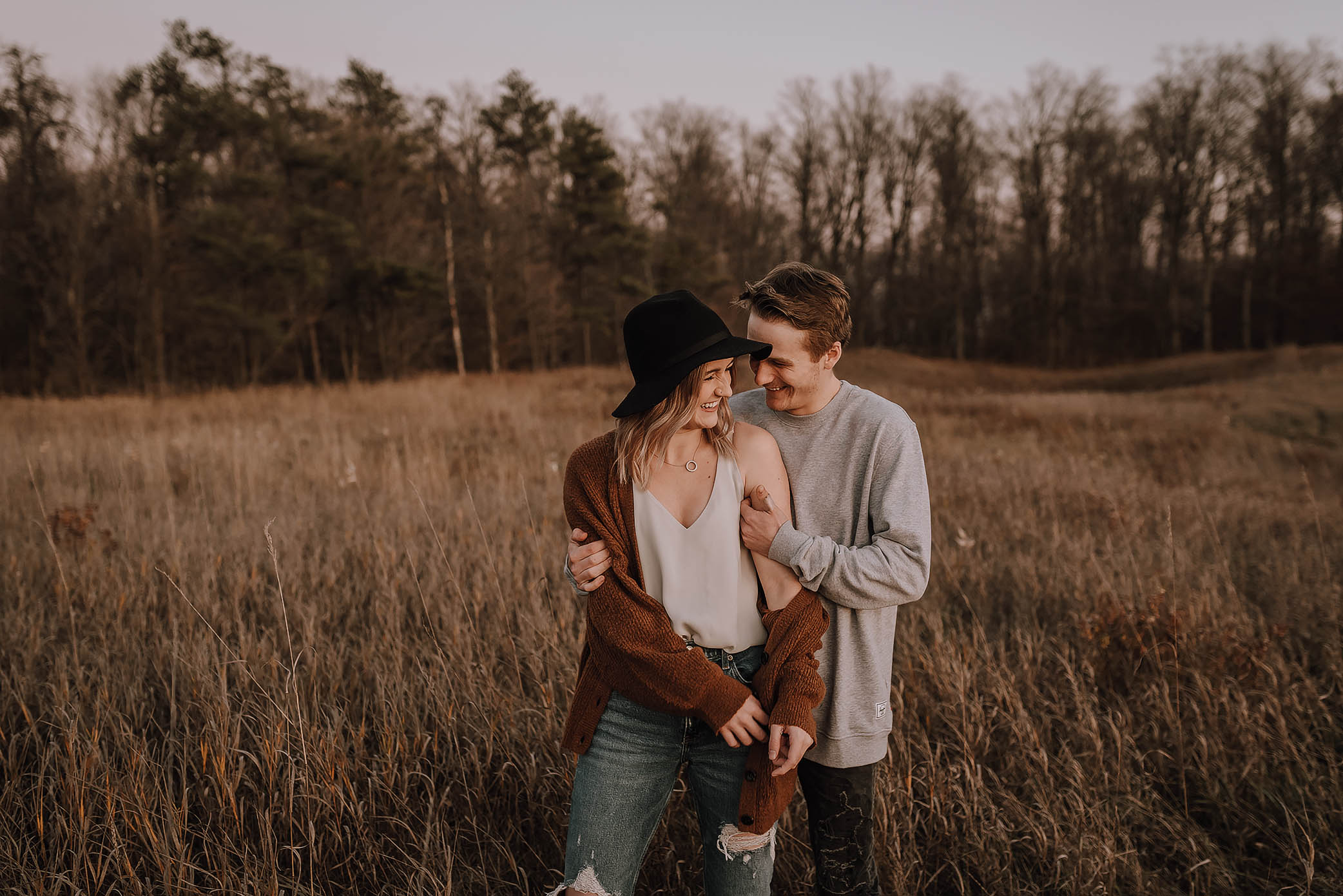 sunset couple shoot