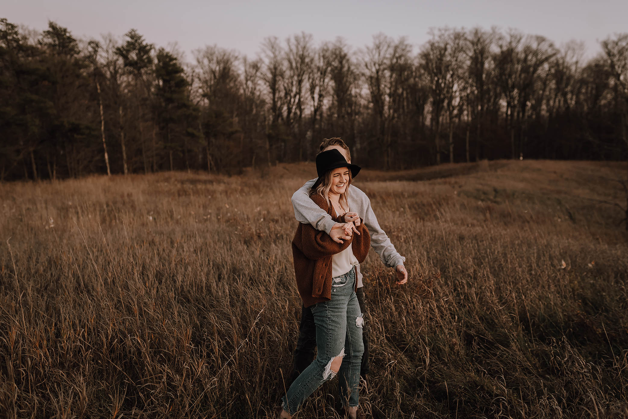 sunset couple shoot