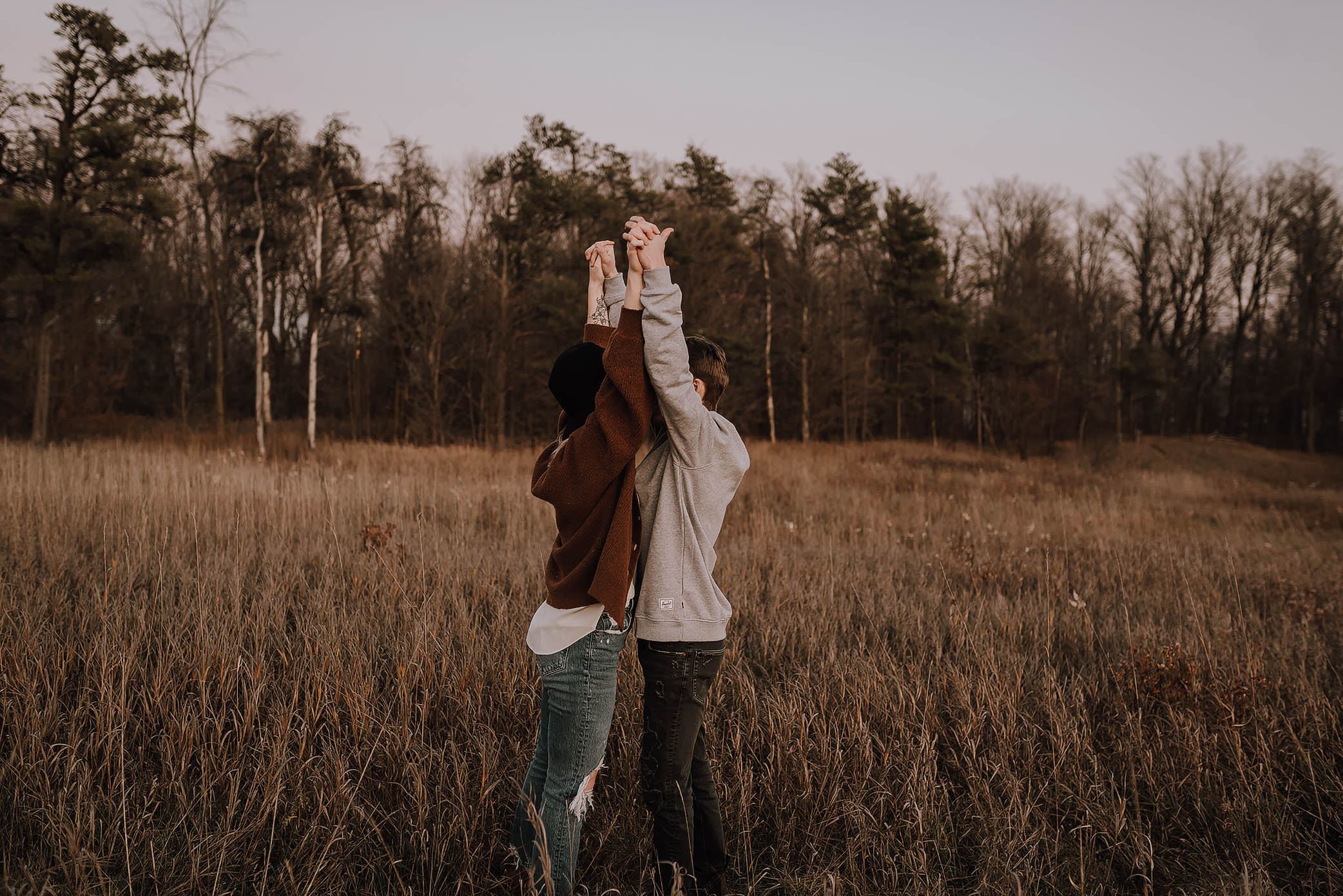 sunset couple shoot