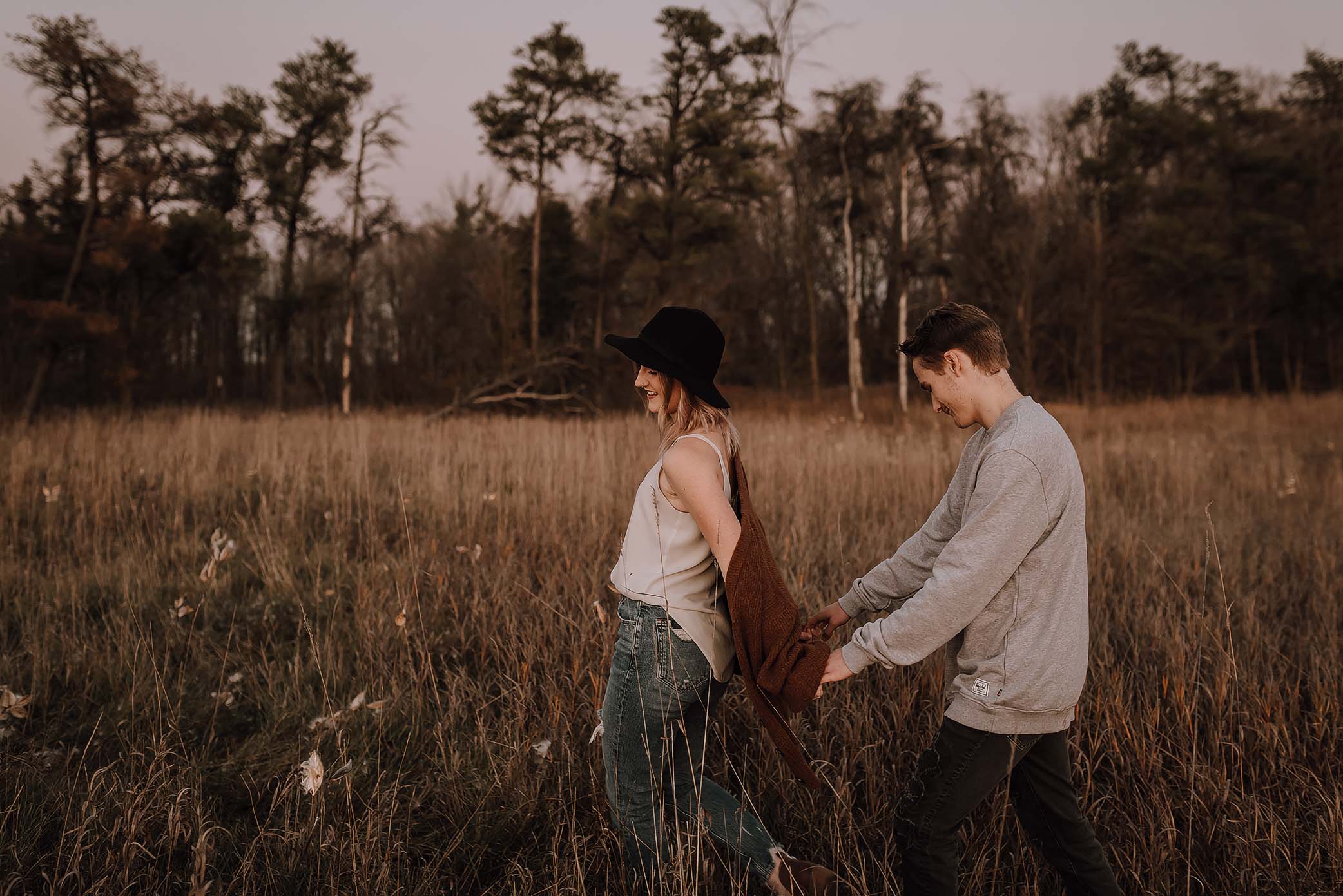 sunset couple shoot