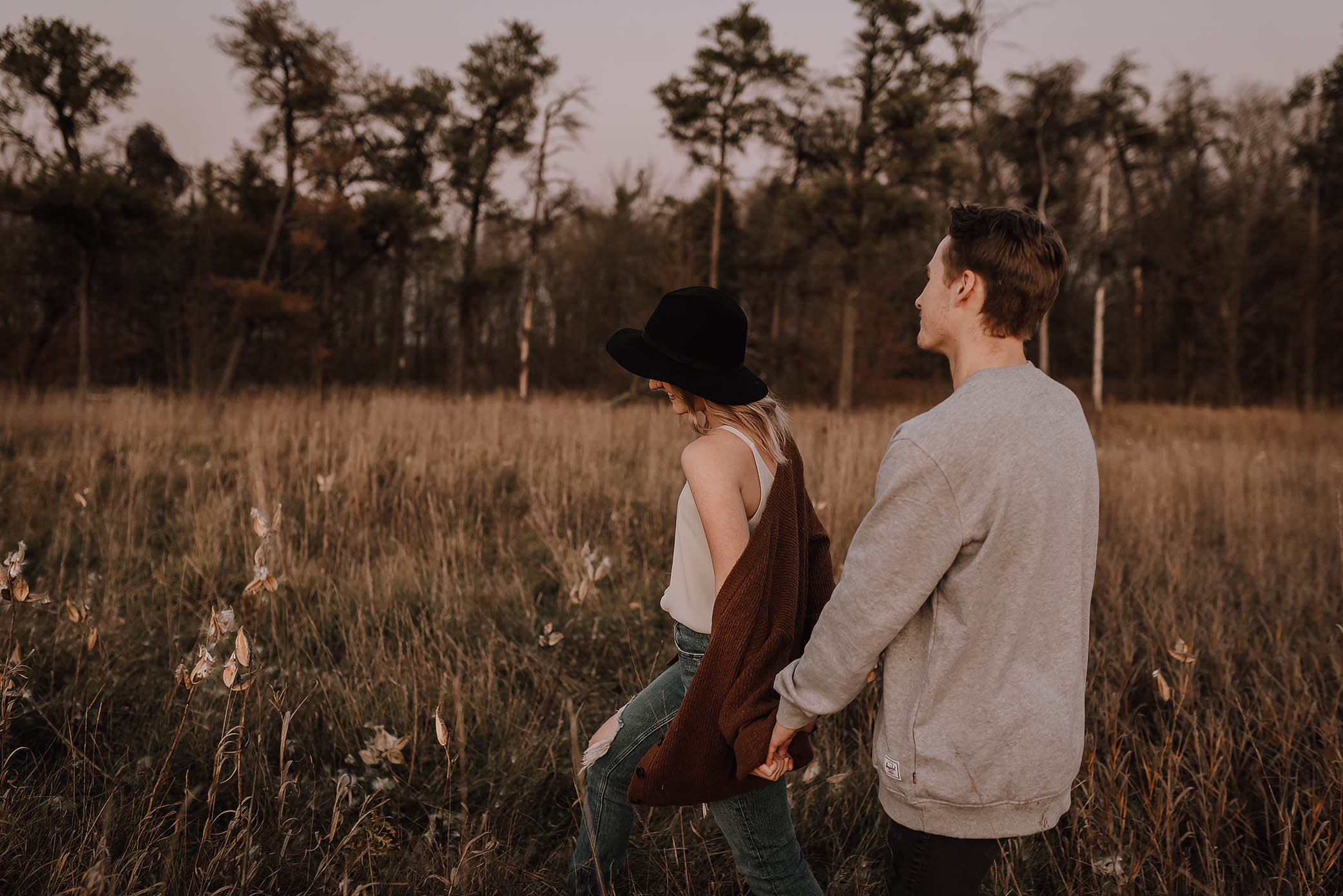 sunset couple shoot