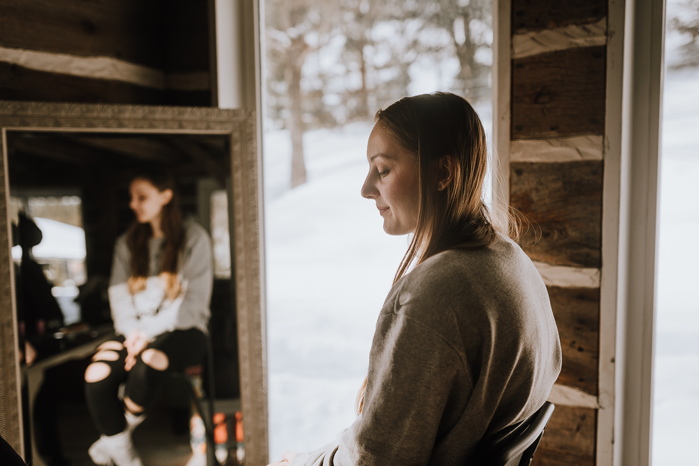 winter cabin elopement