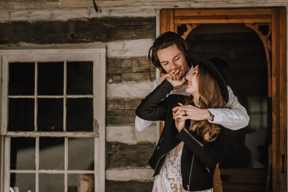 winter cabin elopement