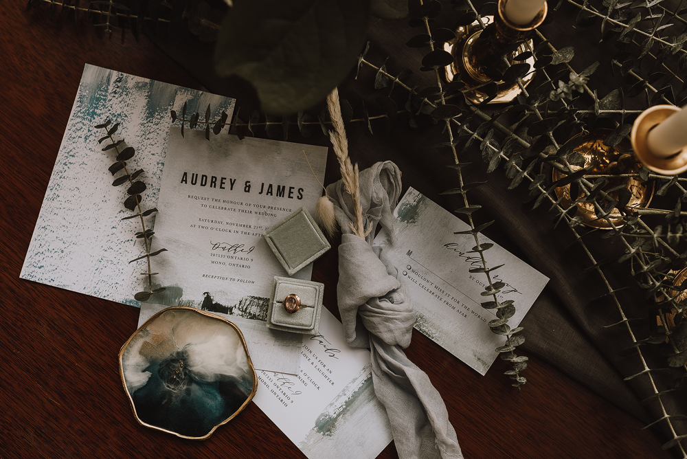 winter cabin elopement