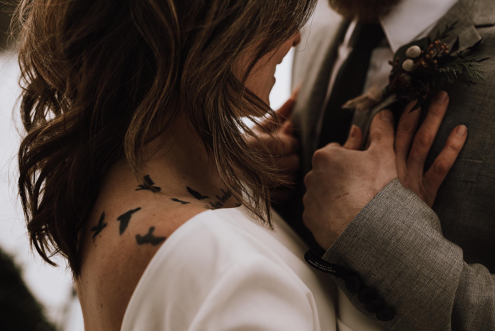 intimate winter elopement