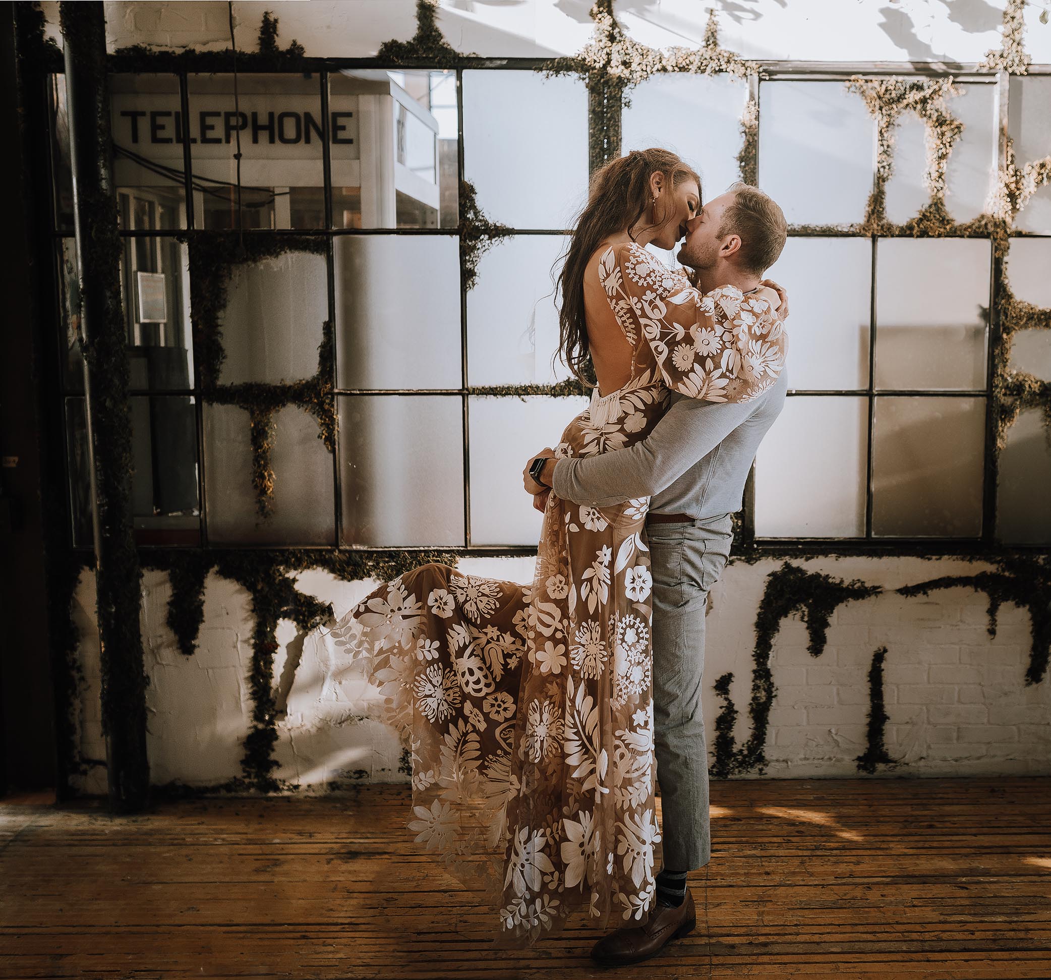 intimate loft elopement