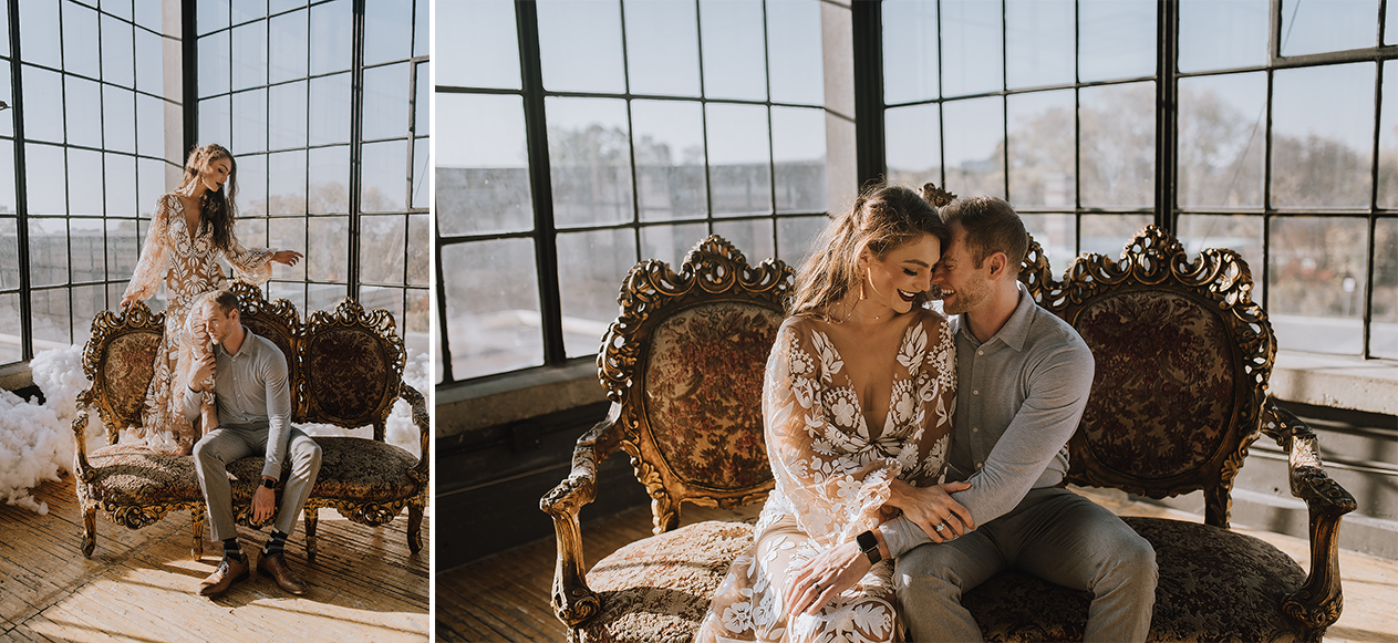 intimate loft elopement