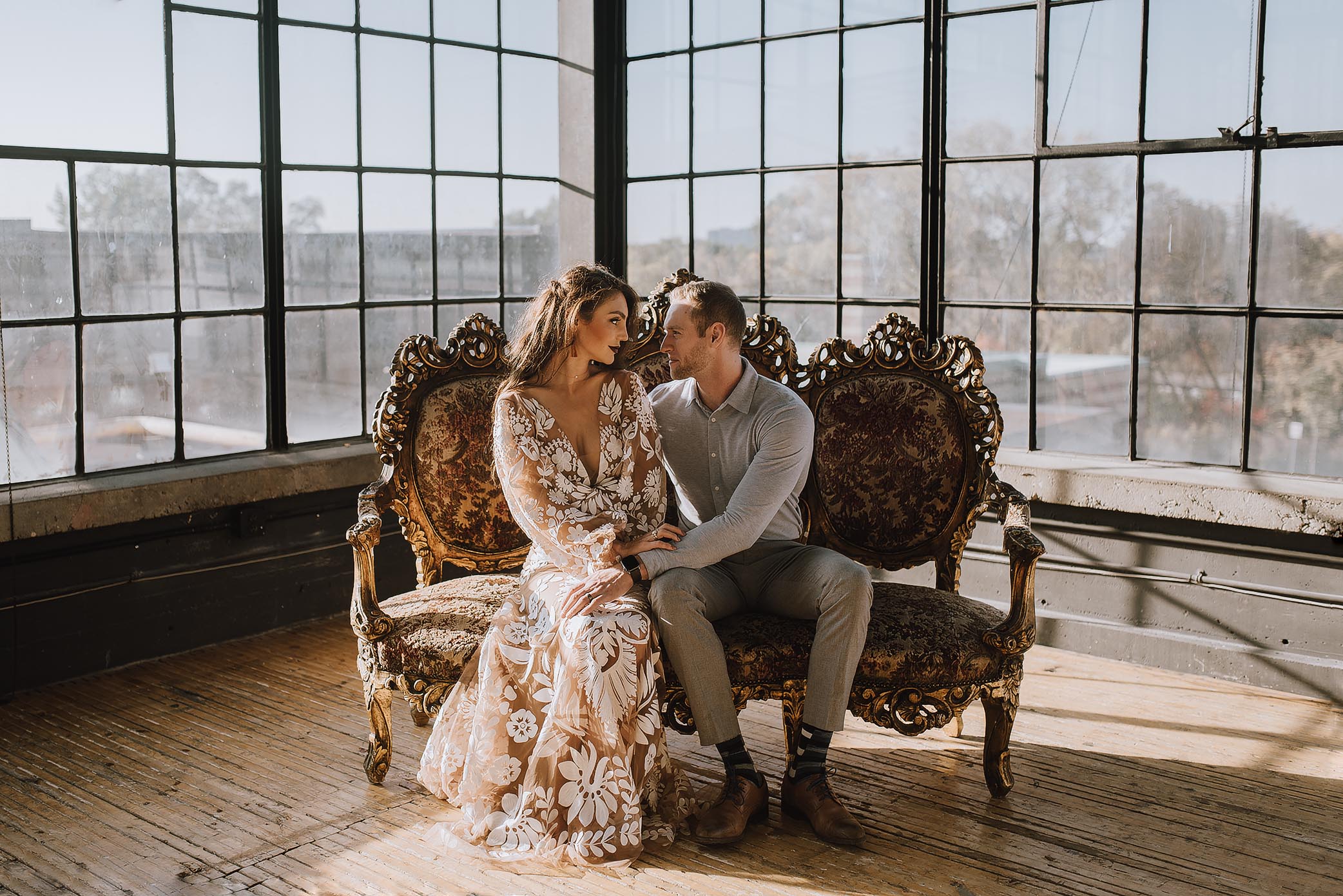 intimate loft elopement